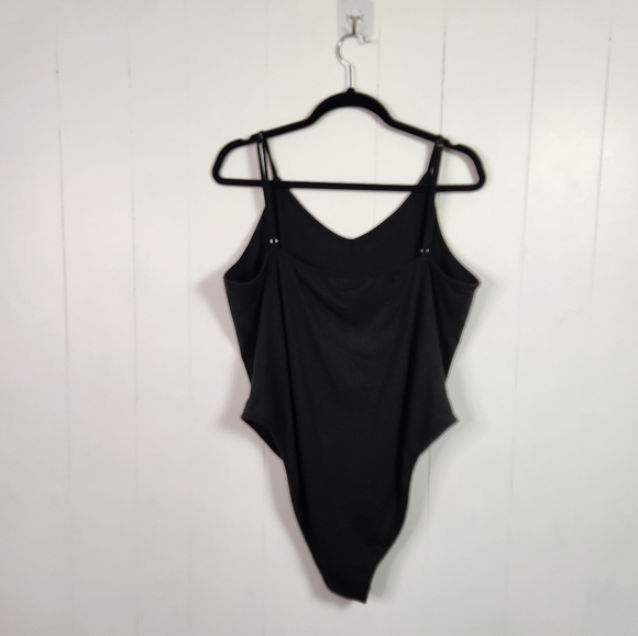 Shein Curve Black 90's Bodysuit Tank Top Stretchy Summer Sexy Plus Size 2X - Picture 5 of 9